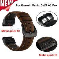 （Bar watchband）Garmin Fenix 7S 7,สายรัดนาฬิกาข้อมือหนังแท้ขนาด20 22 26มม. ใส่ง่ายต่อการสมาร์ทวอท์ชสายรัดข้อมือ6X 6 6S 7 7X 5 5X 5SPlus 6S