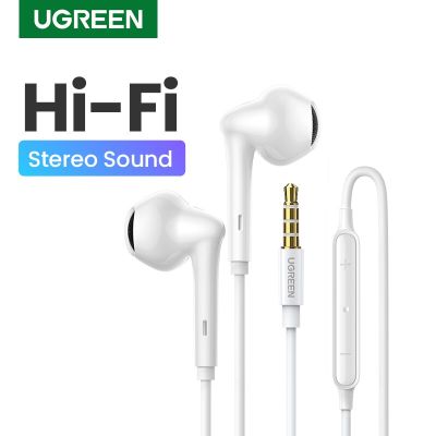 ZZOOI UGREEN Wired Earphone In Ear 3.5mm Earphones For iPhone Xiaomi PC with Microphone HiFi Gaming Headphones