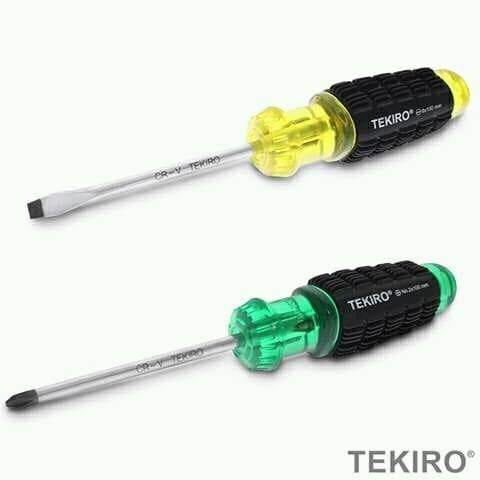 TEKIRO OBENG PLUS MINUS 4 INCH GAGANG KARET PH2 X 100 MM SCREWDRIVER ...