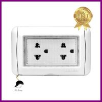 หน้ากากกันน้ำ HACO 3 ช่อง PR W222R/S-E20 สีขาวWATERPROOF WALL PLATES HACO 3 SPACE PR W222R/S-E20 WHITE **ราคารวม Vat แล้วค่ะ ไม่มีบวกเพิ่ม**