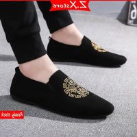 COD ♈¤ﺴ The Outline Shop27dgsd6gfd 39-44 Mens Casual Shoes Fashion Peas Shoes Lazy Shoes Retro Loafers Leather Slip-Ons Shoes 00122