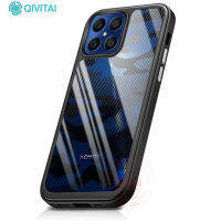 QIVITAI สำหรับ Honor X8 4G Camouflage Case ลายพรางเกราะ Anti-Drop Anti-Shock Anti-Fingerprint Back Protector เคสโทรศัพท์