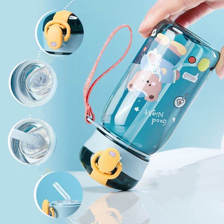 400ml-children-water-bottle-portable-outdoor-sportss-straw-bottle-cute-cartoon-students-drinkware-mug-leakproof-coffee-milk-cup