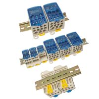 [HOT QAA,JXHKLWW 121] กล่องกระจายหนึ่งในหลาย Out Power Universal Electric Wire Connector Din Rail Copper Wiring Terminal Block Junction Box