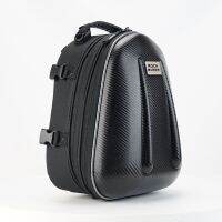 New ROCK BIKER 18-24L Carbon Fiber Motorcycle Tail Bag Waterproof Motorbike Rear Back Seat Bag Moto Helmet Travel Bag Rider Back Pipe Fittings Accesso