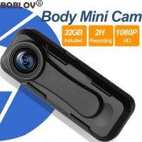 BOBLOV W1 Body Mini Action Sport Camera  กล้องติดหน้าอก HD 1080P 32GB 400mah DVR Video Recorder เครื่องบันทึกเสียงวิดีโอ BodyCam กล้องวิดีโอแบบพกพาสวมใส่ได้ตรวจจับการเคลื่อนไหวของกล้องตำรวจสำหรับ Motorcycle Dash Cam For Vlogging