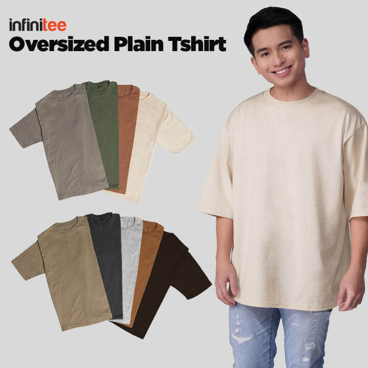Infinitee Oversized Shirt For Men khaki brown green mocha caramel black