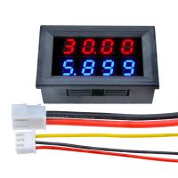 【CW】 DC 0-200V 10A 0.28 quot; Mini Digital Voltmeter Ammeter 4 Bit 5 Wires Voltage Current Meter Tester Blue Red Dual LED Display 0-100