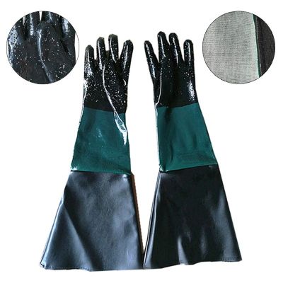 2021Rubber Sandblaster Sand Blast Sandblasting Gloves For Sandblast Cabinets Safety