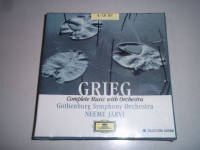 Edvard Grieg Griegทำงานที่สมบูรณ์แบบของดนตรีออร์เคสตร้าNeeme Jarvi Jarvi 6CD