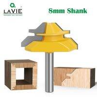 LA VIE 1PC 8mm Shank 45 องศาร่องมีด Tenon Medium Lock Miter Router Bit 3/4－Stock Woodworking Carbide End Mill MC02005