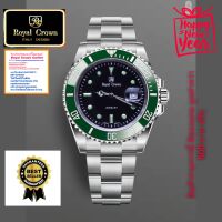 Royal Crown (รุ่น Submariner ของแท้ 100%) นาฬิกาผู้ชาย สุภาพบุรุษ ขนาดหน้าปัดรวมเม็ดมะยม 44 mm. สายสแตนเลส ของแท้ 100% มีรับประกัน1 ปีเต็ม กันน้ำ 100% ( คุณลูกค้าจะได้รับนาฬิการุ่นและสีตามภาพที่ลงไว้ และจะได้รับกล่องและของแถมครบชุดและอุปกรณ์ครบเซ็ท 100% )