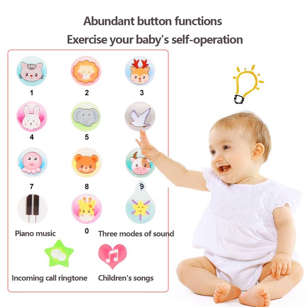 Ready Stock Baby Kids Phone Toy early education toys Chinese Musical Lullaby Radish tee ther bit to Main bayi