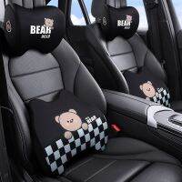 Premium Quality Cute Bear Slow Rebound Memory Foam Car Neck Pillow Scientifically Designed Neck Support and Soft Comfortable