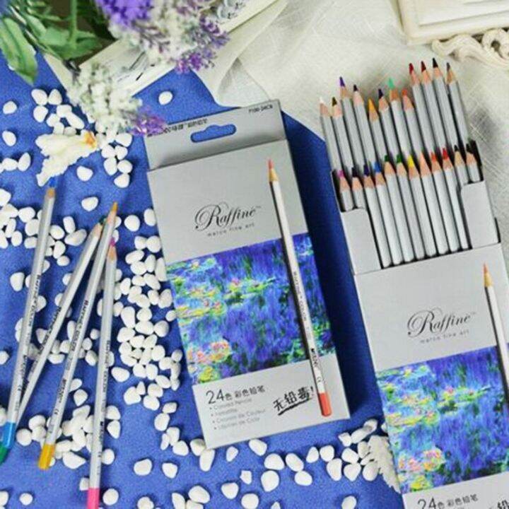Professional Colored Pencils Non-toxic Color Pencil Natural Wood Artist ...