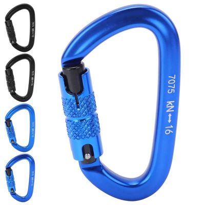 Aluminum Auto Locking Climbing Carabiner Clips Buckle Safety Lock Outdoor Climbing Rappelling Hammock Quick Release Carabiner