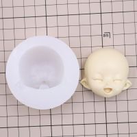 Q version face model smiley face wizard super light clay soft pottery DIY hand-made BJD doll fondant human face silicone mold Clay  Dough