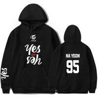 TWICE-Sudadera con capucha para hombre y mujer, prenda con estampado de YES o YES, Kpop coreano, Otoño e Invierno