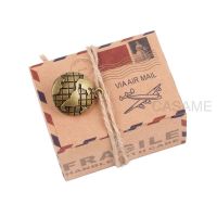 50Pcs paper Vintage Favors Candy Box Kraft Paper Travel Theme Airplane Air Mail Boxes Compass earth Wedding Party Souvenirs