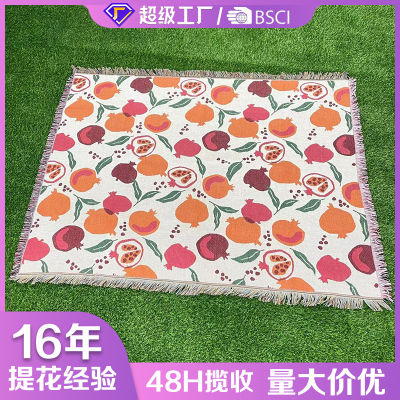 Family Decoration Tropical Style Sofa Blanket Nap Blanket Internet Celebrity Ins Style Picnic Mat Bohemian Blanket Chenille