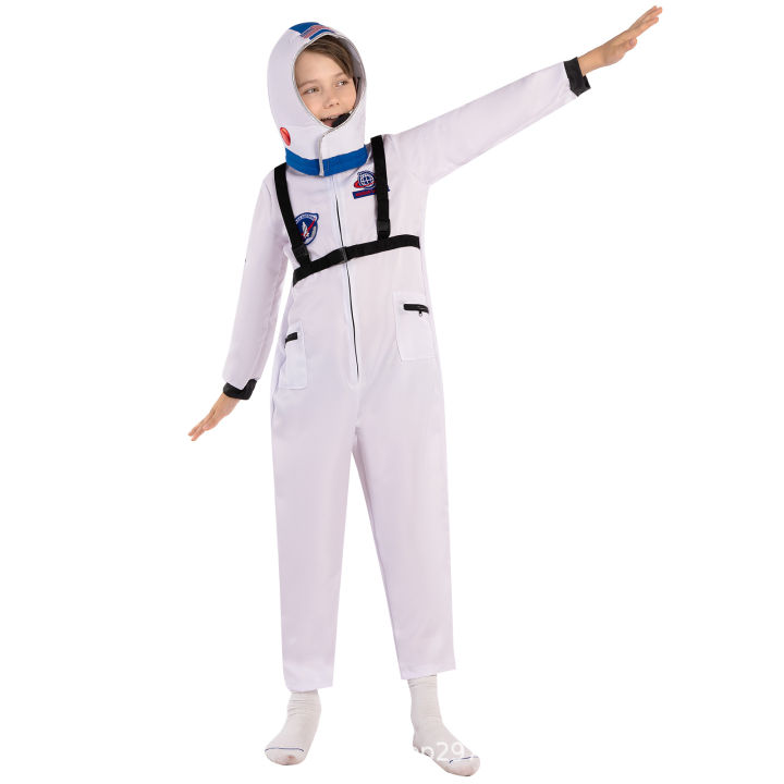 นักบินอวกาศเด็กชุดอวกาศโรงเรียนอนุบาลการแสดงบนเวทีเทศกาลฮาโลวีนปาร์ตี้การแสดงเครื่องแต่งกาย