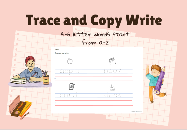 F007 – Trace and Copy Write 4-6 Letter Words PDF Version/Autism ...