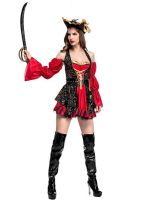 CP29.1 ชุดโจรสลัดหญิง ไพเรทออฟเดอะแคริบเบียน แจ็ก สแปร์โรว์ Dress for Girl Pirates Jack Sparrow Suit Pirates of the Caribbean Costume Party Cosplay Fancy Outfit