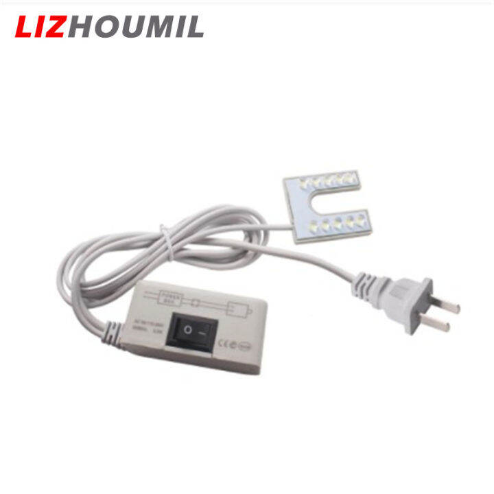 lizhoumil-10led-ไฟจักรเย็บผ้า-led-รูปตัวยูพร้อม-alas-magnetik-สำหรับจักรเย็บผ้าปลั๊ก-eu-110-250v