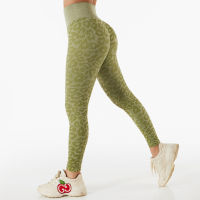 【cw】 Zechuang New Leopard Print Outerwear Fitness Pants High Waist Tight Yoga Pants Outerwear Running Sports Hip Lifting Tights