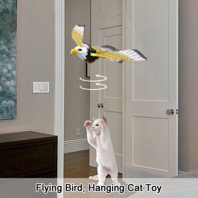 Simulation Bird Interactive Cat Toy for Indoor CatsAutomatic Hanging Eagle Flying Bird Funny Cat Interactive Toy Cat Supplies