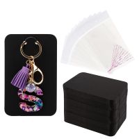 【hot】 50pcs Keychain Display Cards with Self-Sealing Card Hold Cardboard for Keyring Jewelry Wholesale