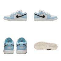 Original J0rdn 1（GS) "Ice Blue" รองเท้าลำลอง รองเท้าผู้ชายและผู้หญิง 554723-401 sneaker running walk shoes new luth