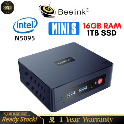 Beelink เซเลอรอน Intel N5095 S12โปร N95/N100 DDR4คอมพิวเตอร์ขนาดเล็ก8GB 128GB/256GB 16GB 500GB Windows 11คีย์บอร์ดเกมตั้งโต๊ะ