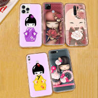 โปร่งใส เคสโทรศัพท์ หรับ iPhone XR 7 6s 6 11 5s XS 5 8 SE Max Plus X Pro Protective ปก Japanese Kokeshi Doll