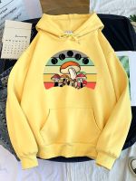 Mushroom Goblincore Cottagecore Aesthetic Printed Woman Hoody Oversize Sweatshirt Loose Tracksuit Autumn Warm Female Clothing Size Xxs-4Xl