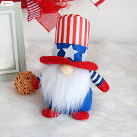 CuteBaby ธงชาติอเมริกา Gnome Boneka Mainan ที่สี่ของตุ๊กตาผ้ากำมะหยี่โนมส์ July สำหรับของตกแต่งของชำร่วยสหรัฐอเมริกา