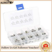 【MotorrTop】100Pcs 5X20มม.ฟิวส์หลอดแก้ว Assorted Kit Amp 0.2A 0.5A 1A 2A 3A 5A 8A 10A 15A 20A