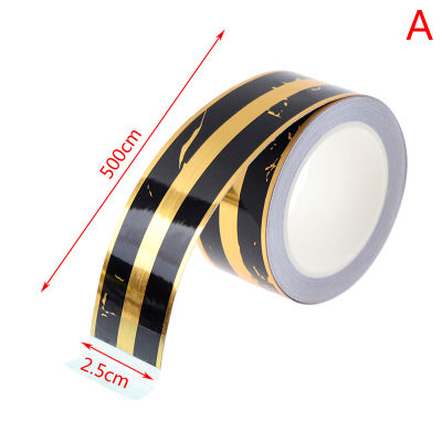 5M Black Gold Self Adhesive Tile Sticker Waterproof Wall Gap Sealing Tape Strip