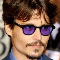 Kacamata Hitam Bulat Model Johnny Depp Modis Lensa Berwarna Bening Desain Brand Party Show Kacamata Hitam Oculos De Sol