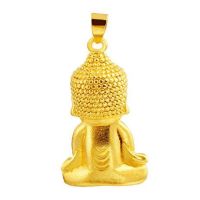 ◎✤High quality male fine alluvial gold jewelry, the nansha Thai Buddha head pendant gold-plated copper sautoir wholesale