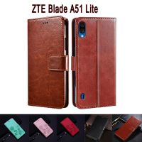 ☸✠❀ Dla Capas ZTE Blade A51 Etui na ZTE A51 Lite obudowa portfel z klapką stojak magnetyczny stojak na kartę ZTE Blade A51 Lite Etui