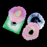 9pcs Agate Resin Coaster Molds Set Epoxy Silicone Molds DIY Geode Coasters Casting Molds Jewelry Tools