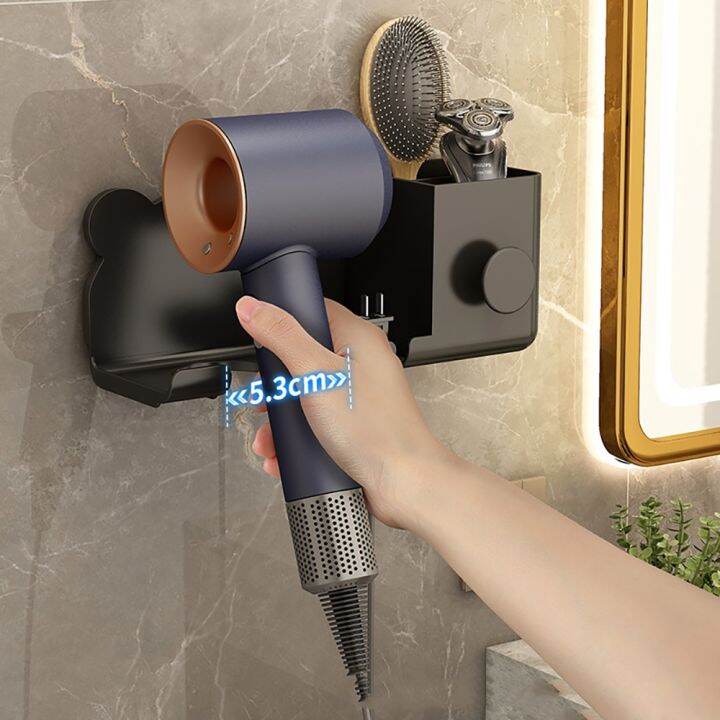 cute-bear-hair-dryer-stand-suitable-for-dyson-hair-dryer-no-drill-straightening-storage-rack-bathroom-shelf-brush-shaver-bracket