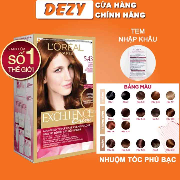 Hãy khám phá vẻ đẹp mới cho mái tóc của bạn với Thuốc Nhuộm Tóc Loreal Phủ Bạc Chính Hãng Đủ Màu. Chất lượng cao cùng với độ bền màu lâu dài sẽ mang đến cho bạn một mái tóc bóng mượt tự nhiên. Đừng bỏ lỡ cơ hội để trở thành một người phụ nữ tự tin và quyến rũ với Loreal.