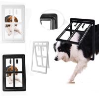 ◊✠ↂ Lockable Plastic Pet Door for Mosquito Proof Screen Window Security Flap Gates Pet Tunnel Dog Fence Free Access L