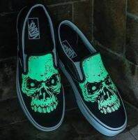 ?รองเท้าผ้าใบสวมvans_skull black 36-45☑งานแท้ 100% รับประกัน77ปี สวมใส่สบาย รองเท้า รองเท้าลำลอง รองเท้าผู้หญิง