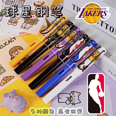 【LZ】₪﹊  Basquete Hobbies Cartoon Pen Saco De Tinta De Alta Qualidade Dos Meninos Dual Purpose Pen Material Escolar Escritório Papelaria Presente 2 Pcs