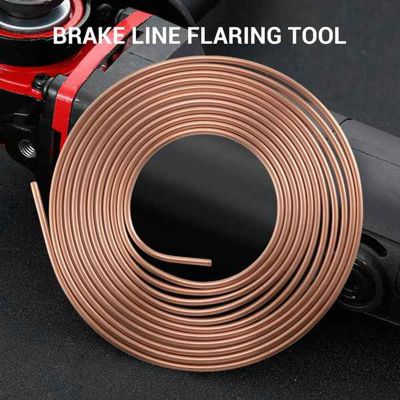 25FT 7.62M Tube Nuts Car Roll Tube Coil of 1/4 Inch OD Copper Nickel Brake Pipe Hose Line Piping Tube Tubing Anti-Rust