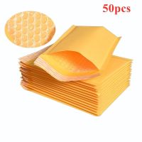 50PCS Kraft Paper Bubble Envelopes Bags Padded Mailers Shipping Envelope with Bubble Packaging Bags Courier Storage Bags