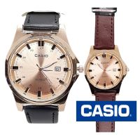 casio นาฬิกาข้อมือ นาฬิกาคาสิโอ้ สีน้ำตราล casioสายหนัง พร้อมกล่องแบรน นาฬิกาสายหนัง สำหรับผู้หญิงและผู้ชาย RC636